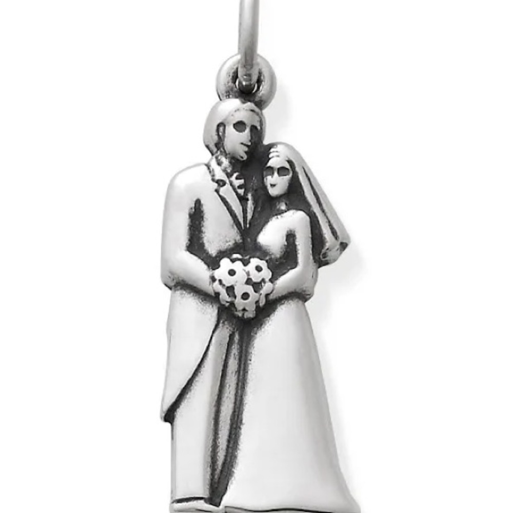 Retired James Avery bride and groom charm sterling silver
